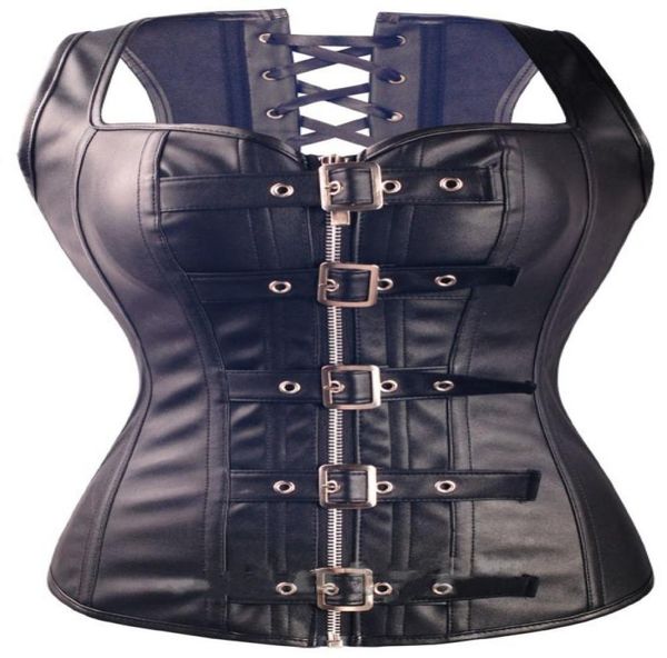 black leather corset with zipper corsets and bustiers women039s faux leather overbust buckle plus size corset gstring steampun1972957, Black;white
black leather corset with zipper corsets and bustiers women039s faux leather overbust buckle plus size corset gstring steampun1972957, Black;white