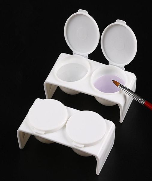 double hole liquid dish plastic dappen bowl with cap glitter powder brush pen wash cup nail styling nail art brush tool b0134512001, Silver
double hole liquid dish plastic dappen bowl with cap glitter powder brush pen wash cup nail styling nail art brush tool b0134512001, Silver