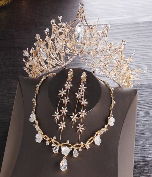 luxurious gold bridal jewelry set three piece crown earring necklace jewelry wedding accessories ladies party accessories tiaras6592731, White
luxurious gold bridal jewelry set three piece crown earring necklace jewelry wedding accessories ladies party accessories tiaras6592731, White