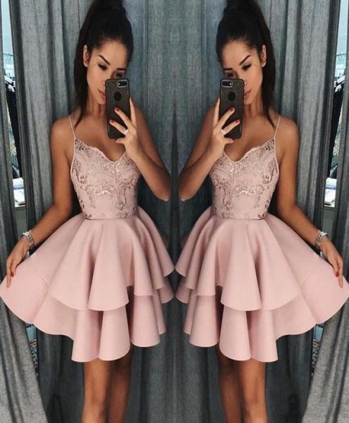 2019 dusty pink spaghetti short homecoming dresses backless lace appliqued cocktail party gown mini prom evening dresses8645985, Blue;pink
2019 dusty pink spaghetti short homecoming dresses backless lace appliqued cocktail party gown mini prom evening dresses8645985, Blue;pink