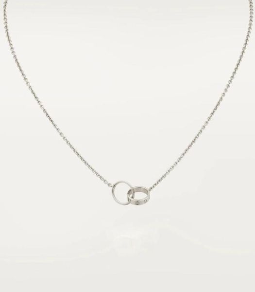 new classic design double loop charms pendant love necklace for women girls 316l titanium steel wedding jewelry collares collier6762637, Silver
new classic design double loop charms pendant love necklace for women girls 316l titanium steel wedding jewelry collares collier6762637, Silver