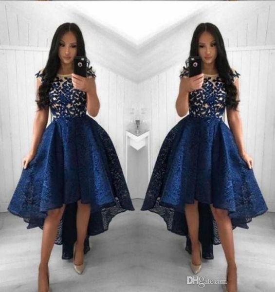 2019 new navy blue cocktail dresses a line crew neck lace high low prom dress short party arabic evening gowns vestidos5334753, Black
2019 new navy blue cocktail dresses a line crew neck lace high low prom dress short party arabic evening gowns vestidos5334753, Black