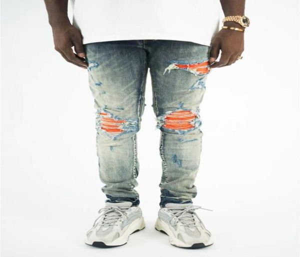 mens jeans new light blue european and american fashion tide brand high street patchwork leather appliques hole slim straight casu4951250
mens jeans new light blue european and american fashion tide brand high street patchwork leather appliques hole slim straight casu4951250