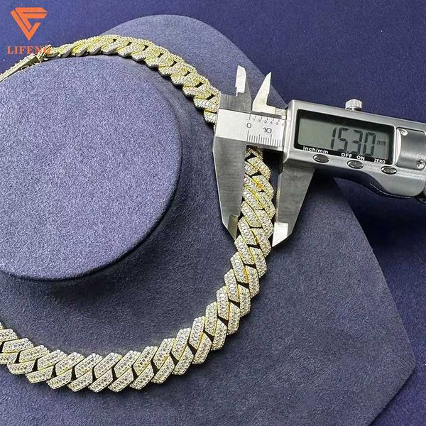 fine jewelry hip hop 15mm 925 sterling silver vvs moissanite diamond iced out cuban link chain necklace for men
fine jewelry hip hop 15mm 925 sterling silver vvs moissanite diamond iced out cuban link chain necklace for men