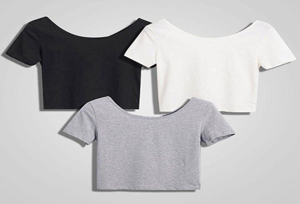 new fashion women scoop neck crop short sleeve bare midriff casual blouse tshirt loose cotton t shirt women 247392, White
new fashion women scoop neck crop short sleeve bare midriff casual blouse tshirt loose cotton t shirt women 247392, White