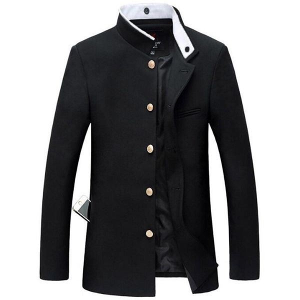 2021 new men black slim tunic jacket single breasted blazer japanese school uniform college coat2591, White;black
2021 new men black slim tunic jacket single breasted blazer japanese school uniform college coat2591, White;black