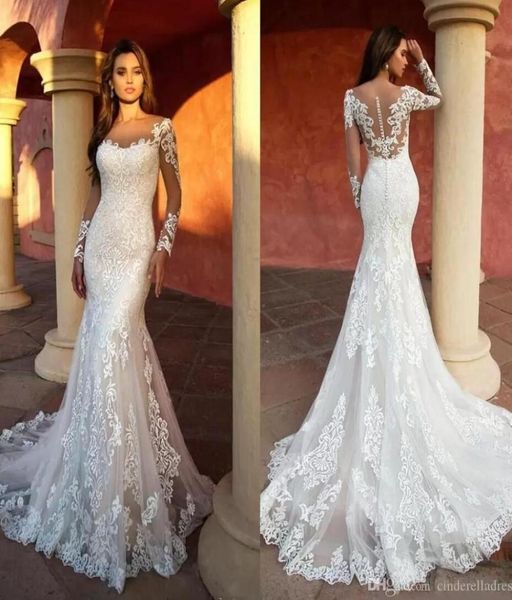 2023 modern mermaid wedding dresses 3d appliqued lace sheer neck long sleeve bridal gowns illusion wedding dress robe de mariee gb2720896, White
2023 modern mermaid wedding dresses 3d appliqued lace sheer neck long sleeve bridal gowns illusion wedding dress robe de mariee gb2720896, White