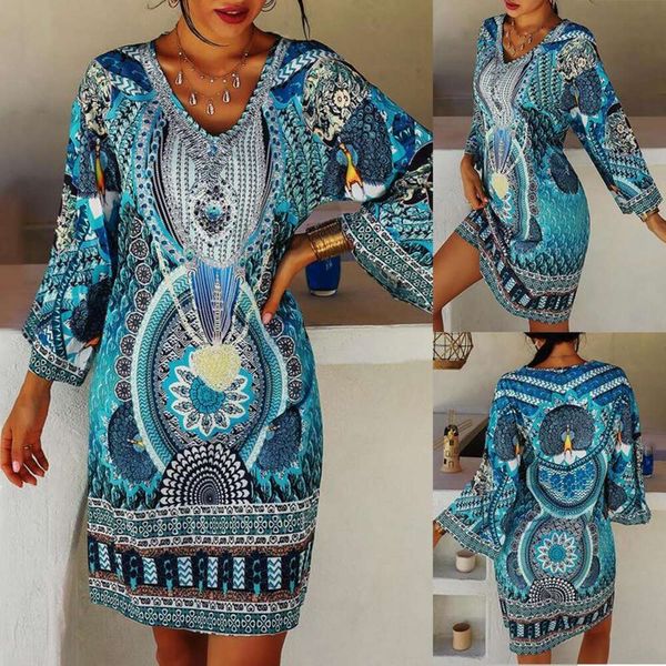 spring and autumn womens clothing national style print long sleeve v neck casual dress, Black;gray
spring and autumn womens clothing national style print long sleeve v neck casual dress, Black;gray