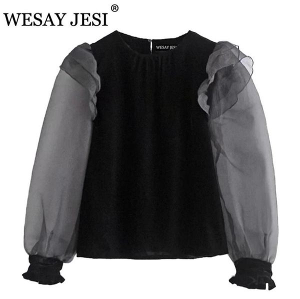 vintage velvet ruffle shirt women transparent organza long puff sleeve blouse female fashion back opening black women039s b3744572, White
vintage velvet ruffle shirt women transparent organza long puff sleeve blouse female fashion back opening black women039s b3744572, White