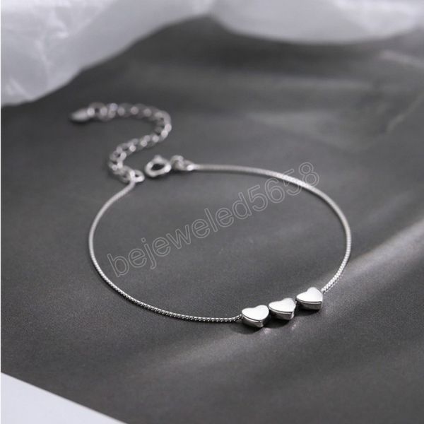 925 silver-plated heart charm bracelet for women unique design luxury fashionable thin chain bracelets, Golden;silver
925 silver-plated heart charm bracelet for women unique design luxury fashionable thin chain bracelets, Golden;silver