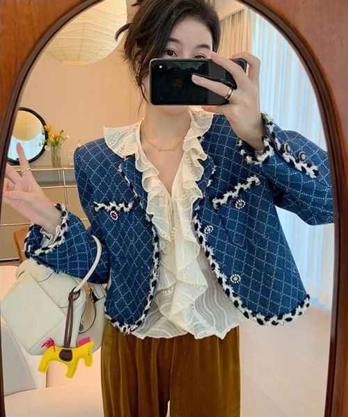 chan ccc 2023 print cowboy coat designer clothes women jacket women clothing designer fashion rhombic grain denim jacket leisure cardigan mo, Black;brown
chan ccc 2023 print cowboy coat designer clothes women jacket women clothing designer fashion rhombic grain denim jacket leisure cardigan mo, Black;brown