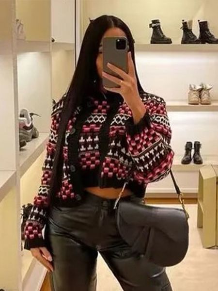 womens jackets jacquard single breasted knitted sweater coat fashion casual oneck long sleeved retro cardigan chic elegant cropped 230810, Black;brown
womens jackets jacquard single breasted knitted sweater coat fashion casual oneck long sleeved retro cardigan chic elegant cropped 230810, Black;brown