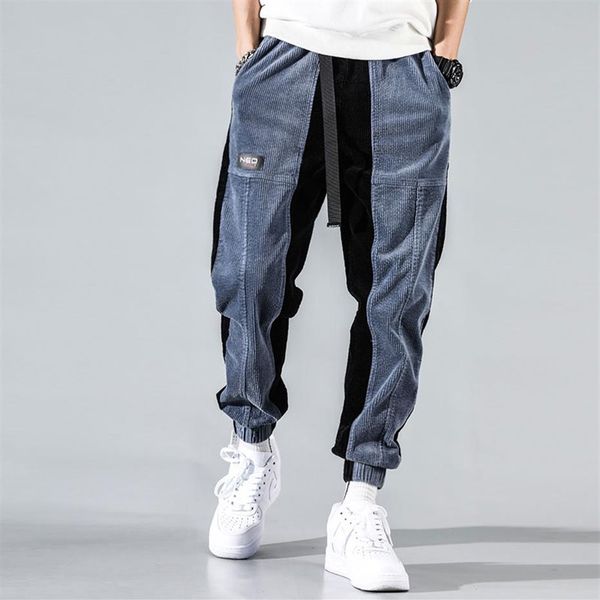 fashion streetwear men jeans loose fit spliced casual corduroy cargo pants harem trousers japanese hip hop jogger pants2495, Blue
fashion streetwear men jeans loose fit spliced casual corduroy cargo pants harem trousers japanese hip hop jogger pants2495, Blue