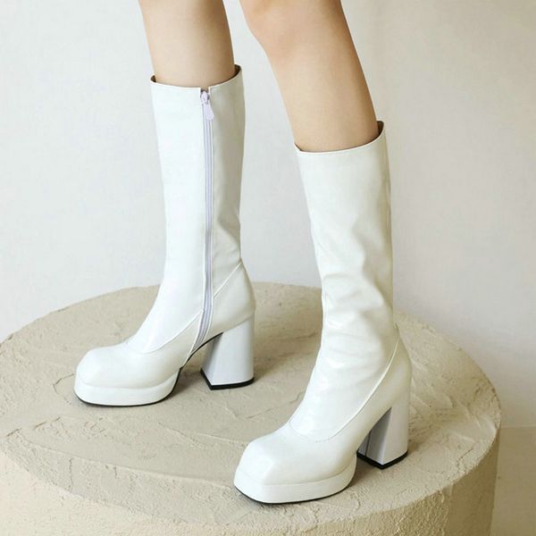boots lolita women patent leather square toe thick heel ladies kneelength high white black red autumn winter shoes 230810
boots lolita women patent leather square toe thick heel ladies kneelength high white black red autumn winter shoes 230810