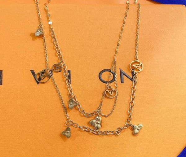 fashion double layer necklace famous designer necklaces luxury design long chain 18k gold plated four leaf grass love necklace wom1530535, Silver
fashion double layer necklace famous designer necklaces luxury design long chain 18k gold plated four leaf grass love necklace wom1530535, Silver
