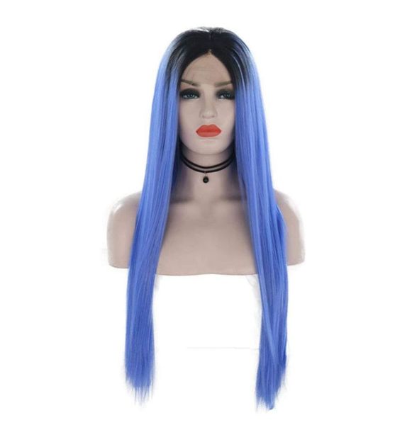 fashion women wigs ombre blue wig long straight hand tied synthetic lace front wig glueless heat resistant fiber hair for women wi9070203, Black
fashion women wigs ombre blue wig long straight hand tied synthetic lace front wig glueless heat resistant fiber hair for women wi9070203, Black