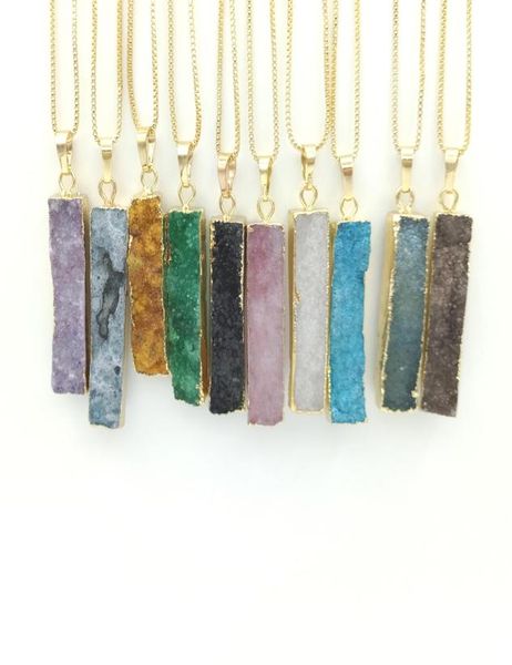 jln geode druzy agate necklace long bar rectangle genuine quartz stone natural pendant with brass chain jewelry for women6689456, Silver
jln geode druzy agate necklace long bar rectangle genuine quartz stone natural pendant with brass chain jewelry for women6689456, Silver
