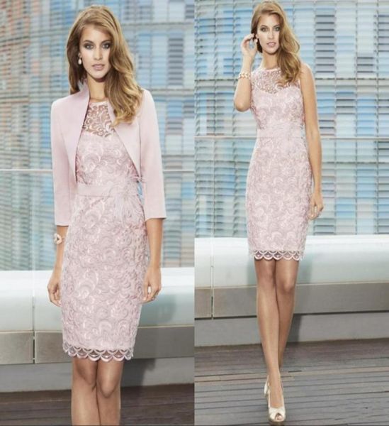 peral pink full lace mother of the bride gowns with jacket sheer jewel neck knee length cocktail dress for wedding grooms mother d7329503, Black;red
peral pink full lace mother of the bride gowns with jacket sheer jewel neck knee length cocktail dress for wedding grooms mother d7329503, Black;red