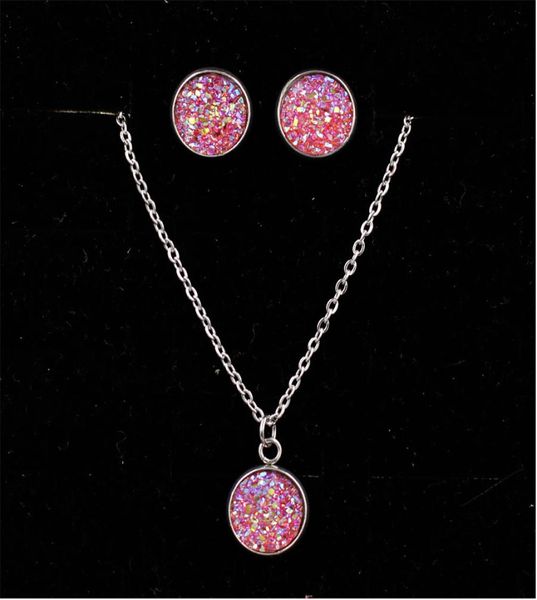 fashion druzy drusy necklace earrings 12mm stainless steel round resin druzy necklace earrings jewelry set9635482, Silver
fashion druzy drusy necklace earrings 12mm stainless steel round resin druzy necklace earrings jewelry set9635482, Silver