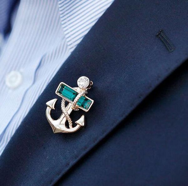 personality gold plated green crystal metal anchor brooch suit lapel pin clothing for women men gift whole 12 pcs5844624, Gray
personality gold plated green crystal metal anchor brooch suit lapel pin clothing for women men gift whole 12 pcs5844624, Gray
