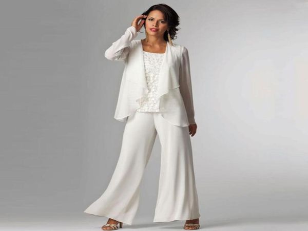 white chiffon mother of the bride pant suits bateau neck lace wedding guest dress with long sleeves jacket mothers of the groom dr2846766, Black;red
white chiffon mother of the bride pant suits bateau neck lace wedding guest dress with long sleeves jacket mothers of the groom dr2846766, Black;red