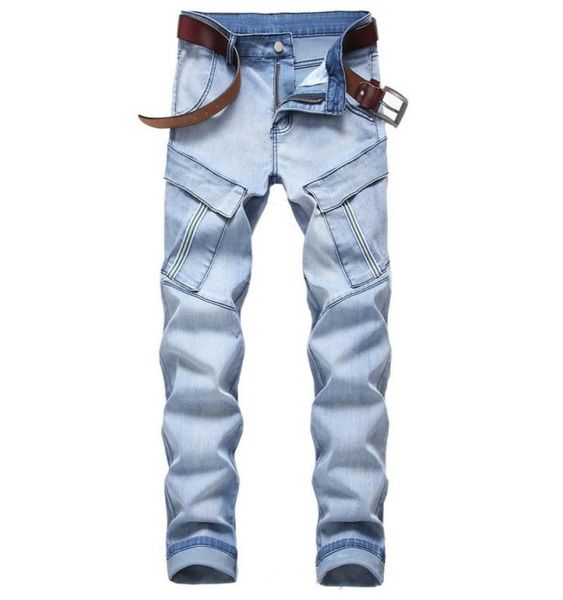 mens jeans fashion designer multi pockets straight stretch hip hop denim men streetwear pants us size 29424178060, Blue
mens jeans fashion designer multi pockets straight stretch hip hop denim men streetwear pants us size 29424178060, Blue