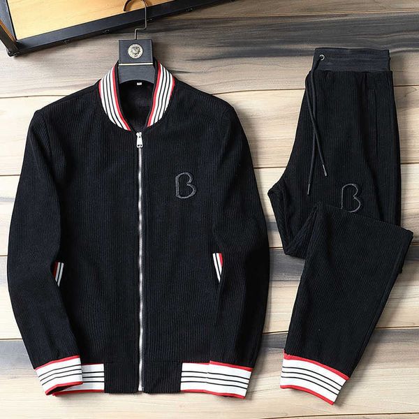 burbe tracksuits mens sports suit designer zipped jacket tb embroidered corduroy jackets casual pants two piece set trendy flannel shirt, Gray
burbe tracksuits mens sports suit designer zipped jacket tb embroidered corduroy jackets casual pants two piece set trendy flannel shirt, Gray