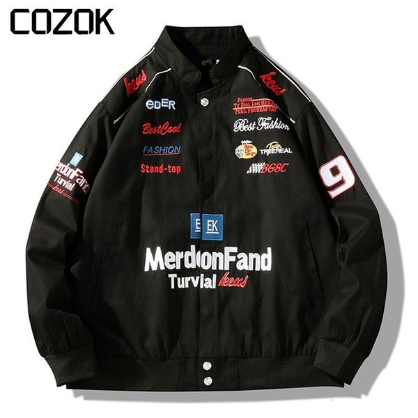 mens jackets spring heavy industry embroidery racing baseball uniform jacket men and women high street motorcycle coat autumn 230810, Black;brown
mens jackets spring heavy industry embroidery racing baseball uniform jacket men and women high street motorcycle coat autumn 230810, Black;brown