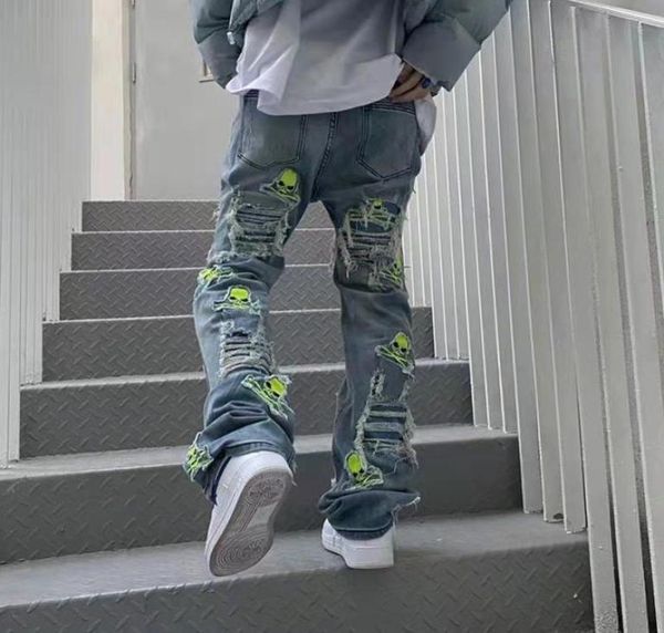 embroidery ripped hole washed jeans mens streetwear straight oversized casual denim trousers7225692, Blue
embroidery ripped hole washed jeans mens streetwear straight oversized casual denim trousers7225692, Blue