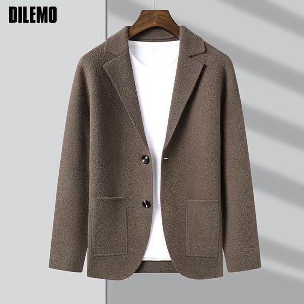 mens jackets grade autum winter brand fashion slim fit knit blazer cardigan sweater casual coats jacket clothes 230810, Black;brown
mens jackets grade autum winter brand fashion slim fit knit blazer cardigan sweater casual coats jacket clothes 230810, Black;brown