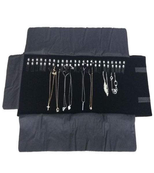 travel bag black jewelry organizer necklace holder case pouch jewelry roll7770028, Pink;blue
travel bag black jewelry organizer necklace holder case pouch jewelry roll7770028, Pink;blue