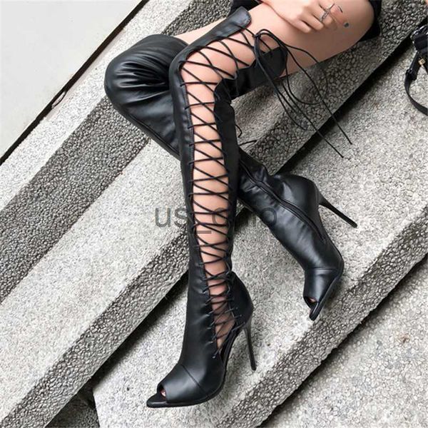 boots women knee high boots hollow summer boots ribbon lace up overtheknee boots out strappy gladiator heels spring stilettos j230811, Black
boots women knee high boots hollow summer boots ribbon lace up overtheknee boots out strappy gladiator heels spring stilettos j230811, Black