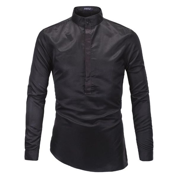 2020 new fashion men shirt stand white cotton shirts british style lrregular shirts slim fit men dress shirts201g, White;black
2020 new fashion men shirt stand white cotton shirts british style lrregular shirts slim fit men dress shirts201g, White;black