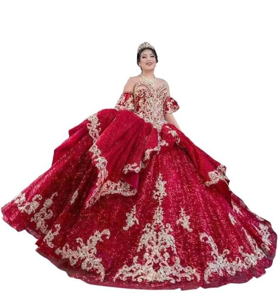 2022 bling tulle juliet short sleeve quinceanera dresses ball gown for women gold applique beading layers mexican sweet 16 party p1077288, Blue;red
2022 bling tulle juliet short sleeve quinceanera dresses ball gown for women gold applique beading layers mexican sweet 16 party p1077288, Blue;red