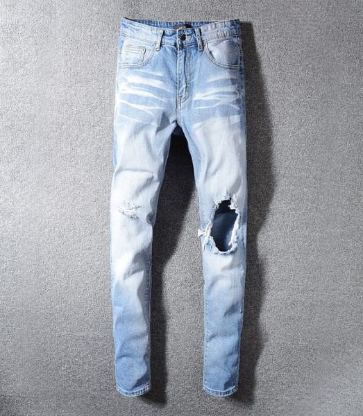 2019 men jeans fashion biker cotton denim jeans blue holes moto biker jeans for men denim pants trousers size 28407812394
2019 men jeans fashion biker cotton denim jeans blue holes moto biker jeans for men denim pants trousers size 28407812394