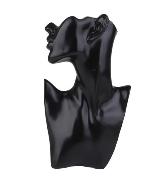 black resin mannequin necklace earring jewelry display bust stand holder new2056952
