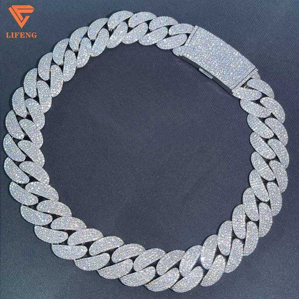 lifeng jewelry iced out hip hop cuban link chain full vvs moissanite diamond miami cuban chain necklace for men, Silver
lifeng jewelry iced out hip hop cuban link chain full vvs moissanite diamond miami cuban chain necklace for men, Silver