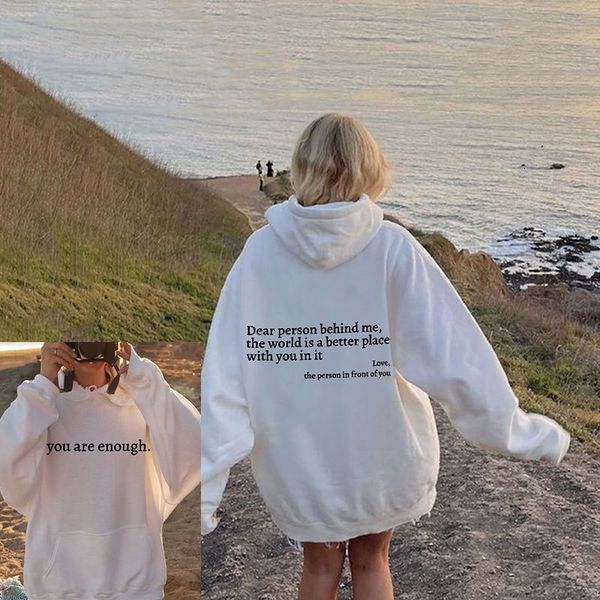 women's hoodies sweatshirts autumn y2k pullover hooded women young lady printed letter dear person behind me hoodie oversize aesthetic, Black
women's hoodies sweatshirts autumn y2k pullover hooded women young lady printed letter dear person behind me hoodie oversize aesthetic, Black