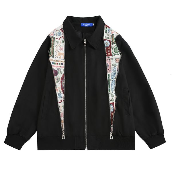 mens jackets jacquard patchwork cargo coats harajuku retro fashion zipper up embroidery jacket outwear baggy autumn clothes 230810, Black;brown
mens jackets jacquard patchwork cargo coats harajuku retro fashion zipper up embroidery jacket outwear baggy autumn clothes 230810, Black;brown