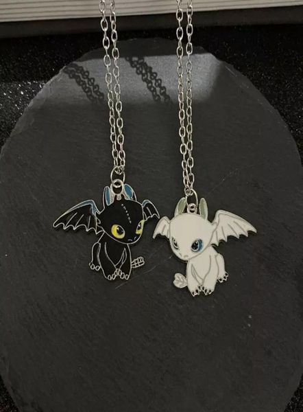 new fashion cartoon black and white night evil double dragon necklace personality couple pendant simple sweater chain jewelry4488955, Silver
new fashion cartoon black and white night evil double dragon necklace personality couple pendant simple sweater chain jewelry4488955, Silver