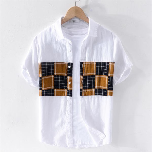 summer men shirt short sleeve white color matching shirts for men fashion retro shirt mens -3xl218a, White;black
summer men shirt short sleeve white color matching shirts for men fashion retro shirt mens -3xl218a, White;black