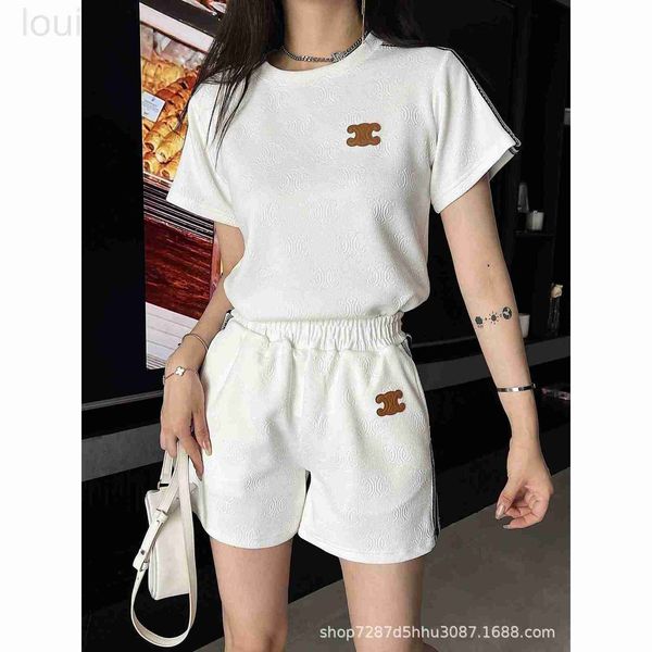 women's two piece pants designer ce family 23 spring/summer new letter pattern jacquard short sleeve wide leg shorts casual set asnf, White
women's two piece pants designer ce family 23 spring/summer new letter pattern jacquard short sleeve wide leg shorts casual set asnf, White