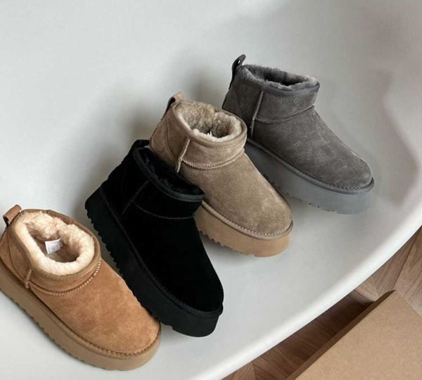 2022 ultra mini platform boot designer woman winter ankle australia snow boots thick bottom real leather warm fluffy booties with fur74, Black
2022 ultra mini platform boot designer woman winter ankle australia snow boots thick bottom real leather warm fluffy booties with fur74, Black