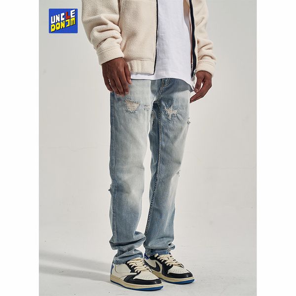 men's jeans wash vintage slim jeans distressed destroying cat whiskers ripped streetwear pants for men y2k mens 230810, Blue
men's jeans wash vintage slim jeans distressed destroying cat whiskers ripped streetwear pants for men y2k mens 230810, Blue