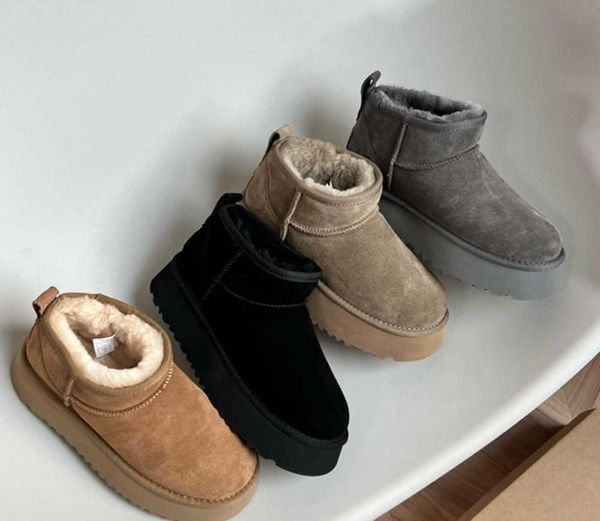 2022 ultra mini platform boot designer woman winter ankle australia snow boots thick bottom real leather warm fluffy booties with fur72, Black
2022 ultra mini platform boot designer woman winter ankle australia snow boots thick bottom real leather warm fluffy booties with fur72, Black