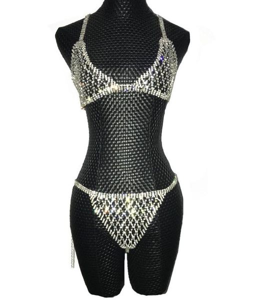 silver crystals chains bikini bra underwear birthday dance party wear two piece set female singer bling costume stage1550951, Black;red
silver crystals chains bikini bra underwear birthday dance party wear two piece set female singer bling costume stage1550951, Black;red