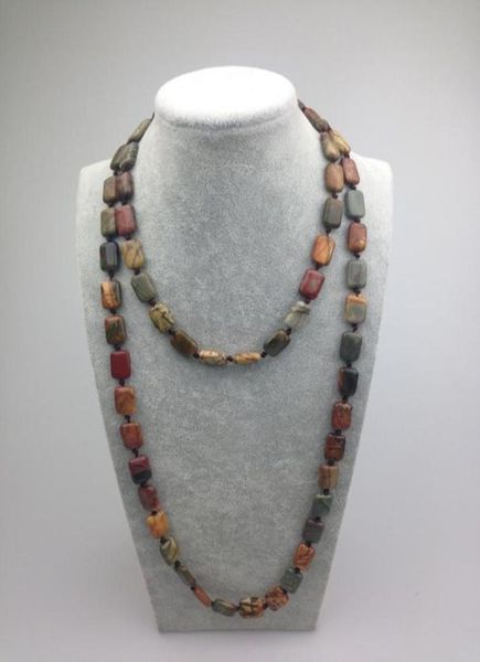 st0004 square picasso jasper bead 42 inch knotted long semi precious stone necklaces new design necklace 34221244346044, Silver
st0004 square picasso jasper bead 42 inch knotted long semi precious stone necklaces new design necklace 34221244346044, Silver