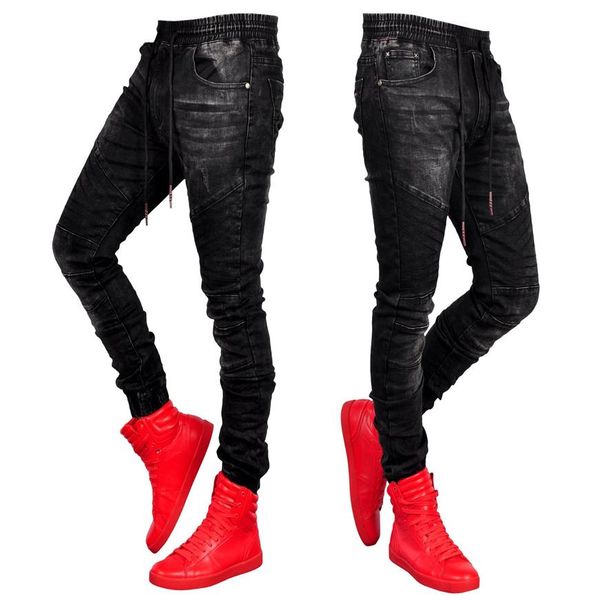 jeans for men stylish black jeans jogger fashion elastic waist denim trousers pencil biker jean pants326q, Blue
jeans for men stylish black jeans jogger fashion elastic waist denim trousers pencil biker jean pants326q, Blue
