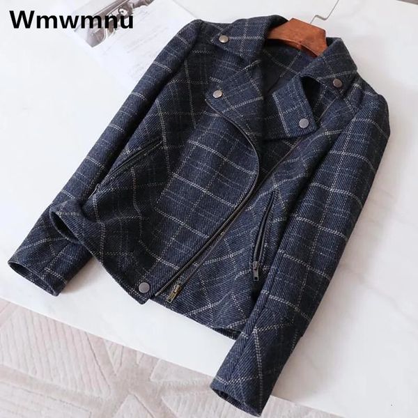 men's hoodies sweatshirt chic woolend plaid short jackets korean fashion slim jaquetas spring lady office vintage coat elegant causal o, Black
men's hoodies sweatshirt chic woolend plaid short jackets korean fashion slim jaquetas spring lady office vintage coat elegant causal o, Black