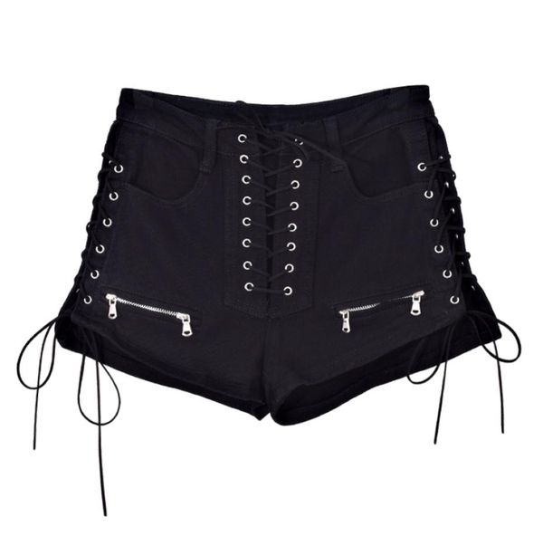 black lace up side slit elasticity denim short skinny and club short high waist jeans short summer goth shorts girl y2008224101721, White;black
black lace up side slit elasticity denim short skinny and club short high waist jeans short summer goth shorts girl y2008224101721, White;black